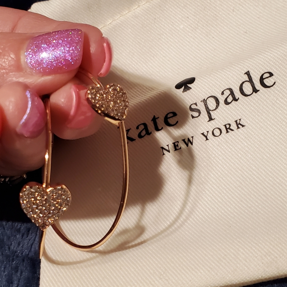 Beautiful Kate Spade rose gold hoops
